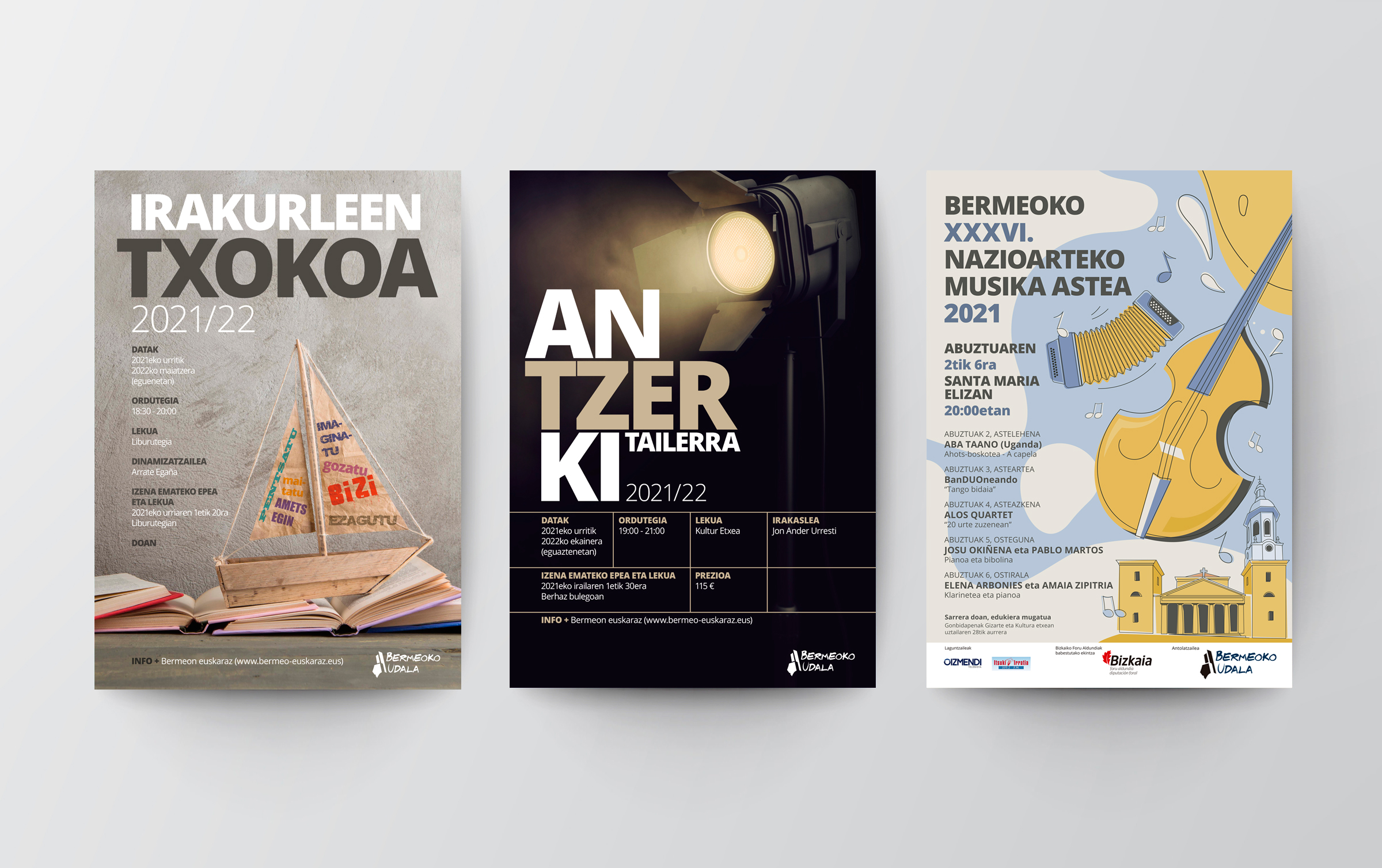 Carteles para distintas actividades