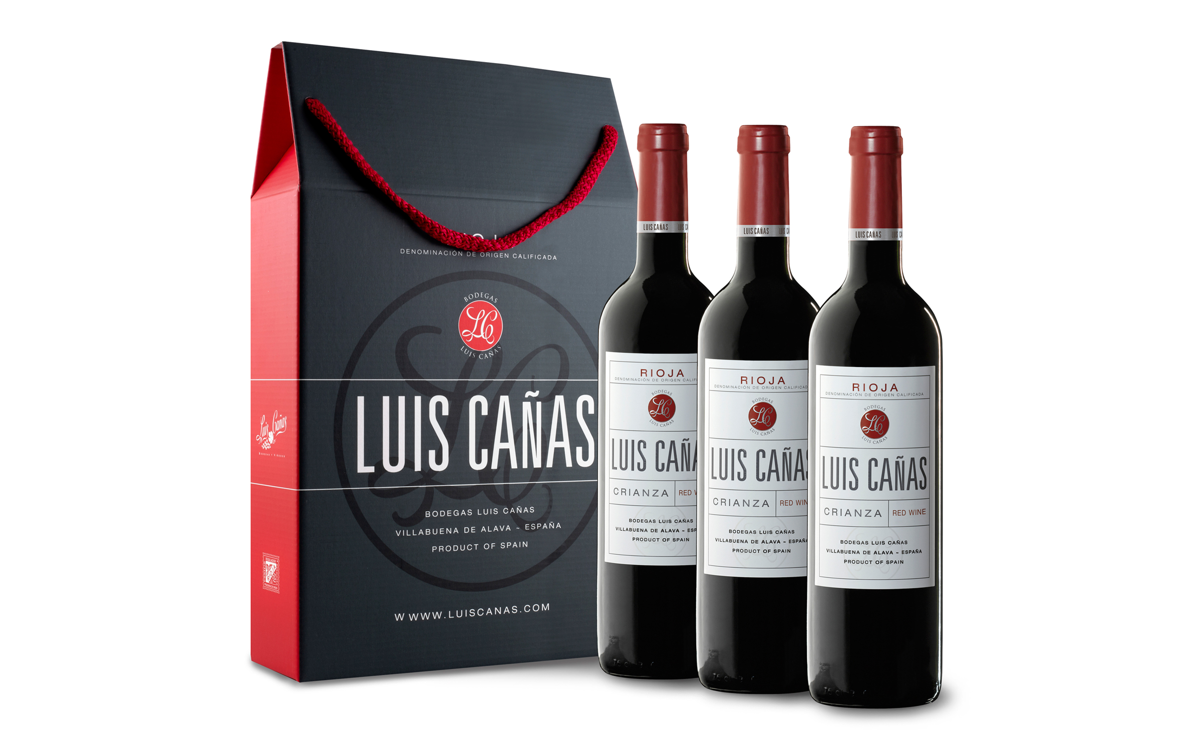 Etiquetas y estuche para Luis Cañas Crianza