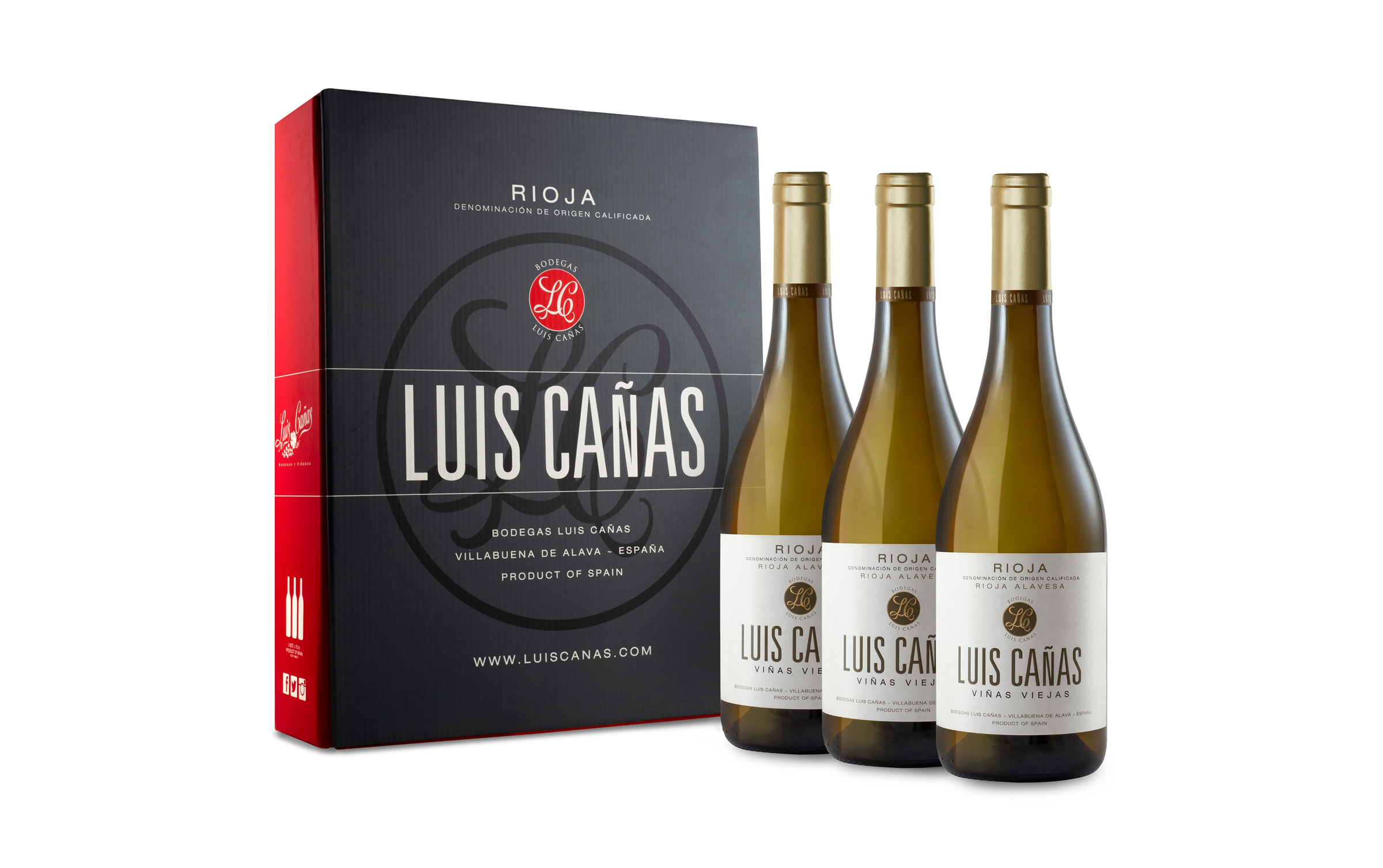 Etiquetas y estuche para Luis Cañas Viñas Viejas